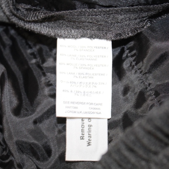 J. Crew Drawstring Comfort Wool Blend Jogger Pants Charcoal Gray Women's Size 00 - Picture 5 of 7